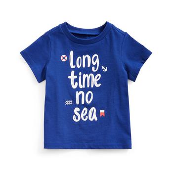 First Impressions | Toddler Boys Cotton Long Time No Sea T-Shirt, Created for Macy's商品图片 4.9折