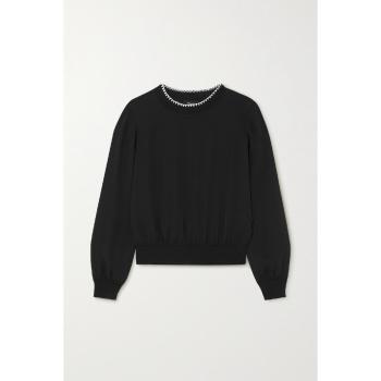 推荐【特惠6.0折】包邮包税【预售7天发货】 THEORY 23秋冬 女士 长袖衬衫 刺绣真丝罗纹针织上衣 1647597289313864 M1102507001001 商品