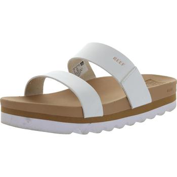 推荐Reef Girls Vista Hi Faux Leather Slides Flat Sandals商品