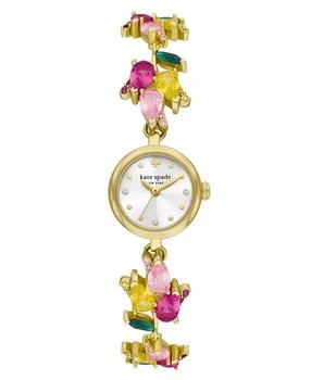 Kate Spade | Women's Monroe Three Hand Quartz Gold-Tone Stainless Steel and Brass Watch 24mm,商家Macy's,价格¥2351