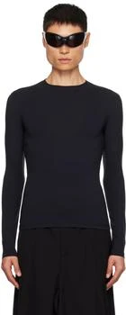Balenciaga | Black Outside Loop Long Sleeve T-Shirt 