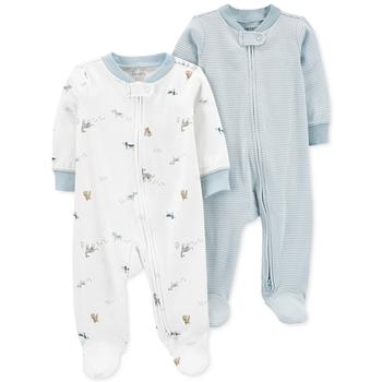 Carter's | Baby Boys Dog Print Zip Up Footed Coveralls, Pack of 2商品图片,6折