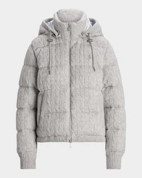 Ralph Lauren | Cable-Knit Hooded Down Coat,商家Neiman Marcus,价格¥5292