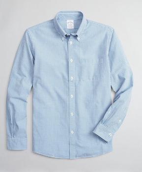 布克兄弟怎么样, Brooks Brothers | Regent Regular-Fit Sport Shirt, Seersucker Gingham商品图片 6.2折