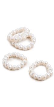 商品Timeless Pearly | Timeless Pearly 堆叠珍珠戒指,商家Shopbop,价格¥916图片