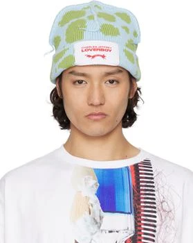 Charles Jeffrey Loverboy | Blue & Green Loverboy Beanie,商家SSENSE HK,价格¥394