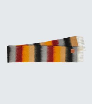 Loewe | Mohair-blend striped scarf商品图片,