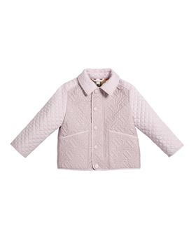 推荐Girl's Giaden Monogram Quilted Panel Recycled Polyester Jacket, Size 3-14商品