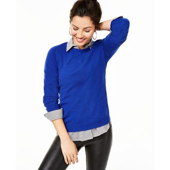 推荐Petite 100% Cashmere Crewneck Sweater, Created for Macy's商品
