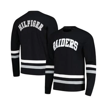 Tommy Hilfiger | Men's Black, Silver Las Vegas Raiders Nolan Long Sleeve T-shirt 