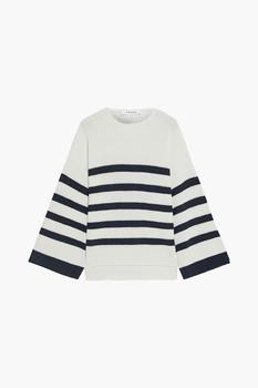 FRAME | Mariner Swingy ribbed striped cotton sweater商品图片,5折
