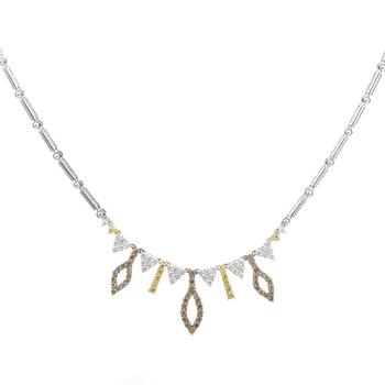 商品18K White Gold Multi-Diamond Necklace CND6403,商家Premium Outlets,价格¥17154图片