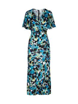 Diane von Furstenberg | Diane von Furstenberg Short-Sleeved Floral Printed Midi Dress商品图片,7.1折, 独家减免邮费