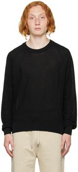 AMI | Black Cotton Sweater商品图片,