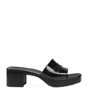 古驰高帮鞋, Gucci | Rubber Logo Mules商品图片 