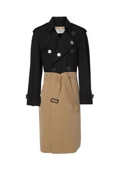 男士休闲burberry风衣, Burberry | Two-tone cotton gabardine trench coat商品图片 