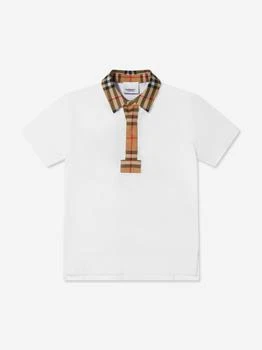 Burberry | Baby Boys Mini Johane Polo Shirt In White 额外8折, 额外八折