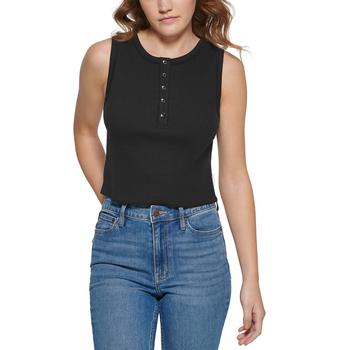 ck内衣真假, Calvin Klein | Sleeveless Cropped Henley商品图片 2.7折