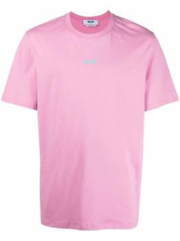 推荐Msgm Men's Pink Cotton T-Shirt商品