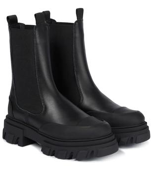 Ganni | Leather Chelsea boots商品图片,