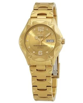 Seiko | Seiko 5 Automatic Gold Dial Gold Tone Steel Men's Watch SNZ460J1 6.5折, 独家减免邮费