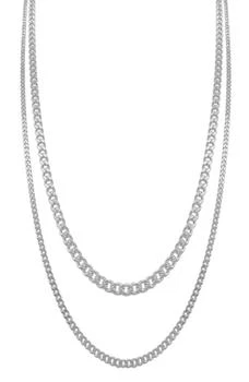ADORNIA | Men's Set of 2 Water Resistant Curb Chain Necklaces,商家Nordstrom Rack,价格¥224