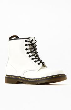 推荐White 1460 Mono Smooth Leather Lace Up Boots商品