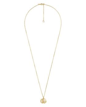 商品18K Yellow Gold Running G Pendant Necklace, 25.5"图片