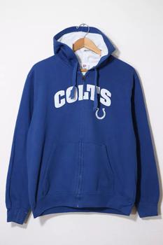 推荐Vintage NFL Indianapolis Colts Thermal Lined Full Zip Hooded Sweatshirt商品
