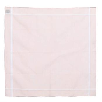 商品Hermes Pink D'H Cotton Jacquard Handkerchief图片