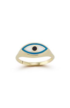 商品EMBER FINE JEWELRY | 14K Gold Evil Eye Ring - Size 6,商家Nordstrom Rack,价格¥2379图片