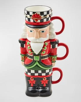 MacKenzie-Childs | Classic Courtly Nutcracker Stacking Mugs, Set of 3,商家Neiman Marcus,价格¥765