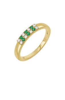Bony Levy | El Mar 18K Yellow Gold Diamond & Emerald Ring,商家Nordstrom Rack,价格¥5065