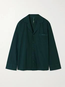 SKIMS | Spa 刺绣纯棉府绸衬衫式睡衣 （颜色：pine）,商家NET-A-PORTER,价格¥352