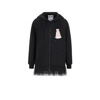 Moschino | Sweatshirt avec zip et capuche en coton 