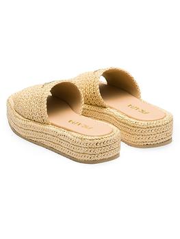 PRADA｜SLIPPERS (1XZ761 2C2T F0002) Black Crochet Flatform Slides | PRADA