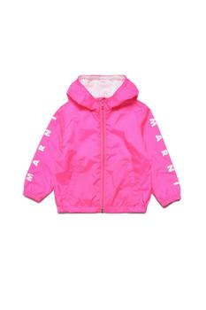 商品Marni | Mj31b Jacket Marni Fluo Pink Waterproof Lined Jacket With Hood, Zip And Logo On The Sleeves,商家Italist,价格¥1122图片