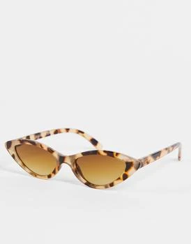 推荐Only cateye sunglasses in brown tortoiseshell商品