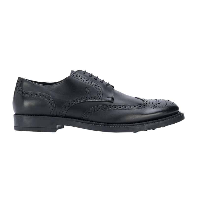 推荐TOD'S 男士黑色皮革系带鞋 XXM62C00C10OLWB999商品