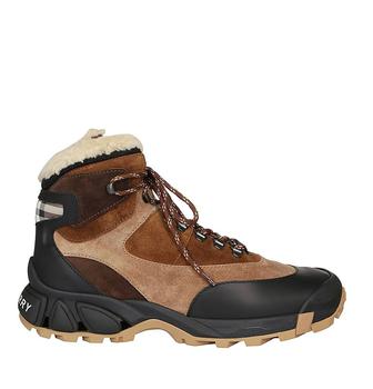 推荐Men's Tor Shearling-Lined Suede Hiking Boots商品