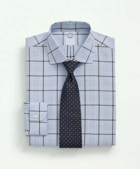 Brooks Brothers | Stretch Supima® Cotton Non-Iron Pinpoint English Collar, Glen Plaid Dress Shirt 额外7折, 额外七折