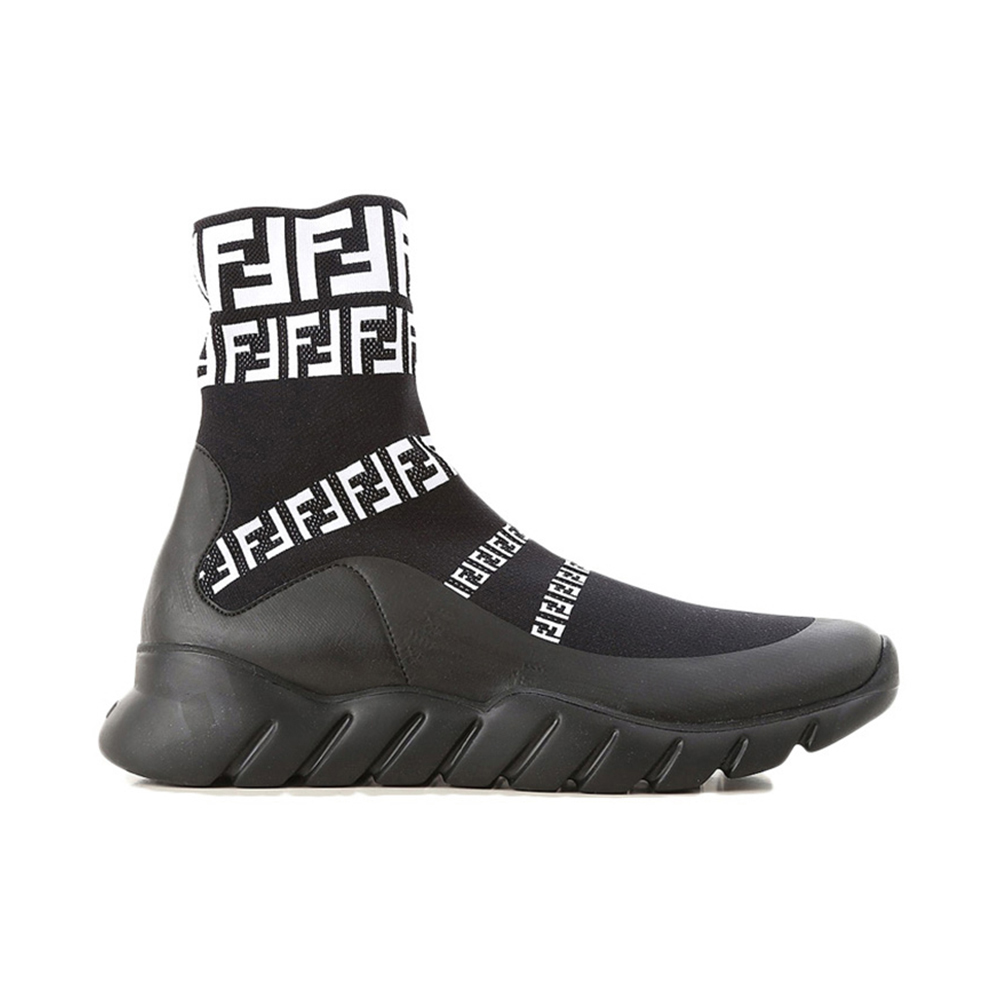 推荐Fendi 芬迪 男士黑色布料橡胶休闲鞋 7E1163-A3XH-F0Y68商品