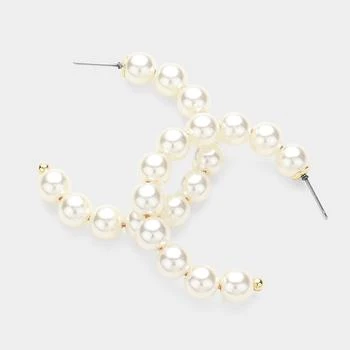 FASHNZFAB | Pearl Hoop Earrings - Cream,商家Premium Outlets,价格¥147