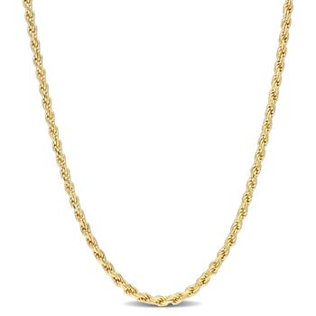 商品Mimi & Max 2.2mm Rope Chain Necklace in Yellow Plated Sterling Silver - 18 in图片
