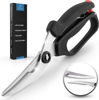 商品Zulay Kitchen | Spring-Loaded Kitchen Chicken Shears With Anti-Slip Handle & Safety Lock,商家Premium Outlets,价格¥52图片