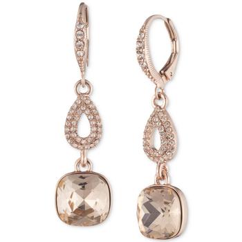 Givenchy | Pavé & Cushion-Crystal Double Drop Earrings商品图片,
