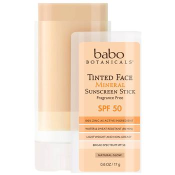 推荐Babo Botanicals SPF50 Tinted Face Mineral Fragrance Free Sunscreen Stick 0.6oz商品