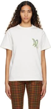 推荐White 'AB' Embroidered T-Shirt商品