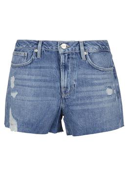 FRAME | Frame Le Brigette Distressed Denim Shorts商品图片,6折×额外9折, 额外九折