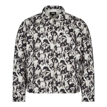 stussy夹克, STUSSY | Stussy Beach Mob Bing Jacket - Black / White商品图片 